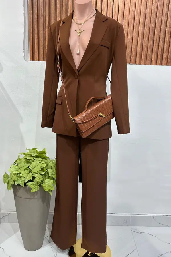 CONJUNTO BLAZER CAFE