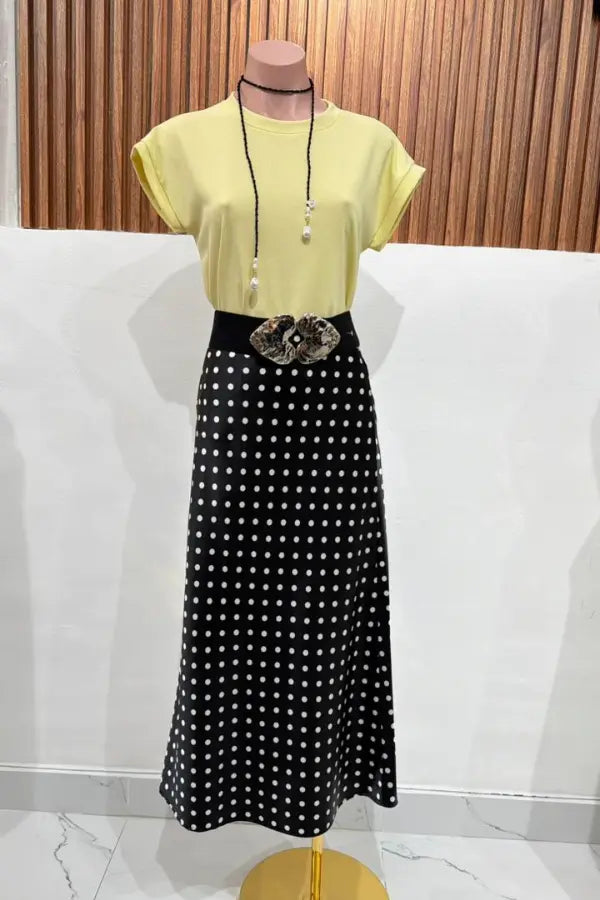 FALDA POLKA DOTS BLACK