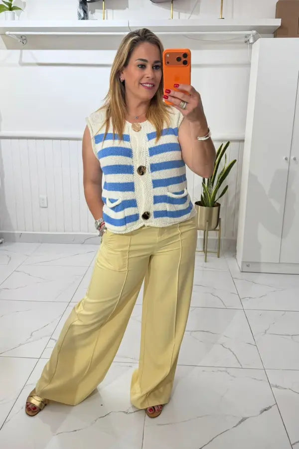 CHALECO STRIPE BLUE