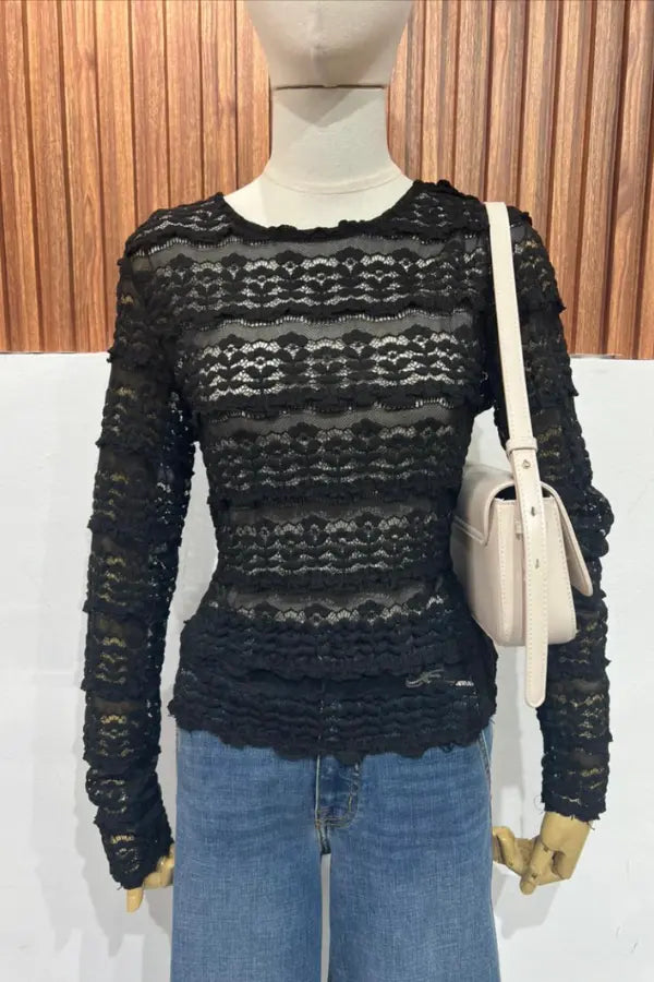 BLUSA MESH BLACK
