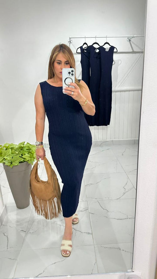 NAVY LONG DRESS