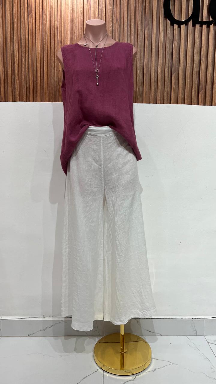 PANTALON LINO BLANCO