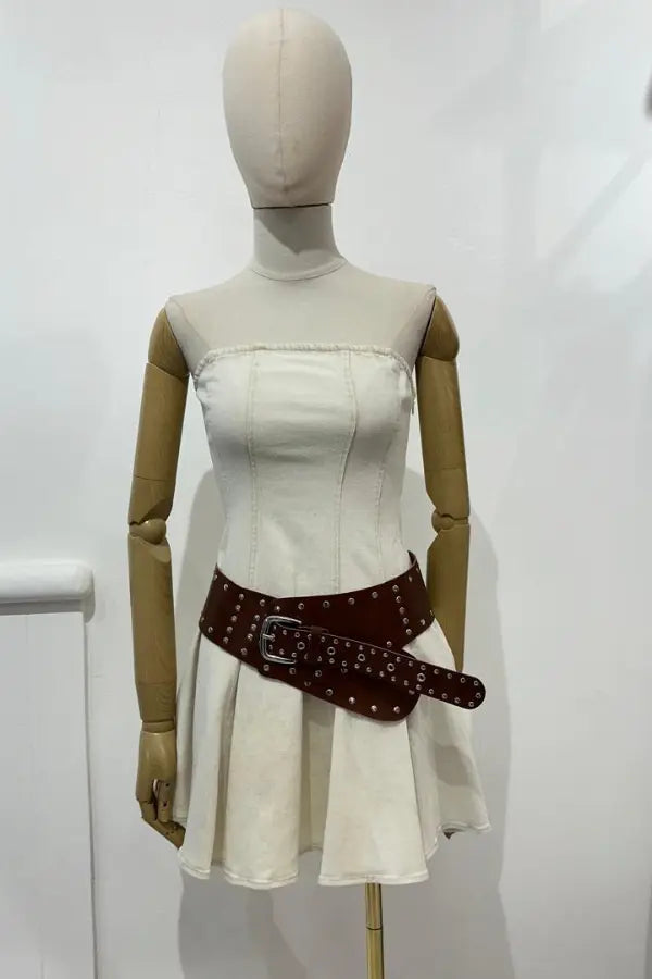 VESTIDO DENIM IVORY