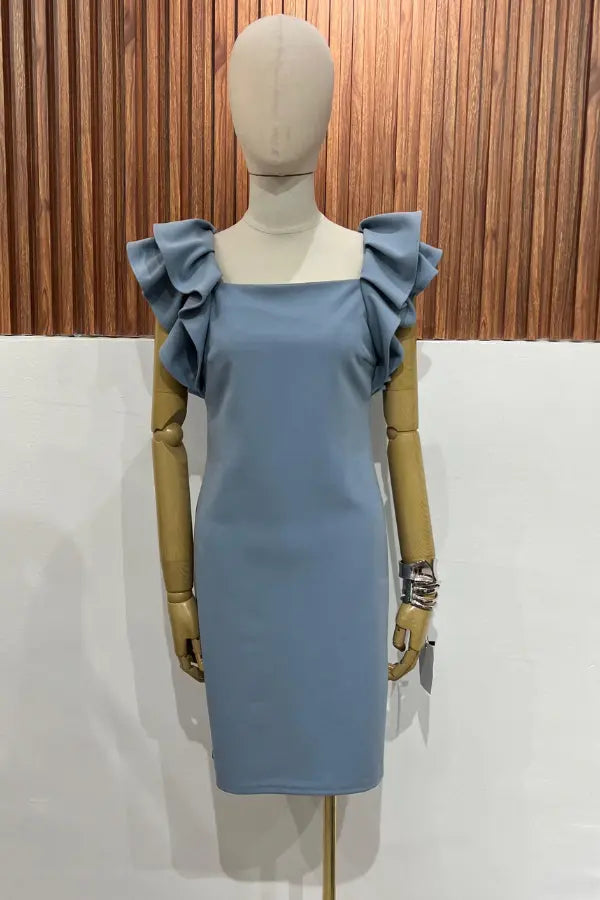 VESTIDO CORTO BABY BLUE