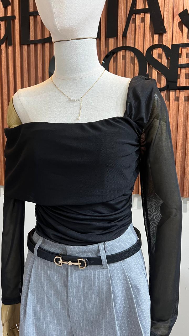 BLUSA MESH BLACK