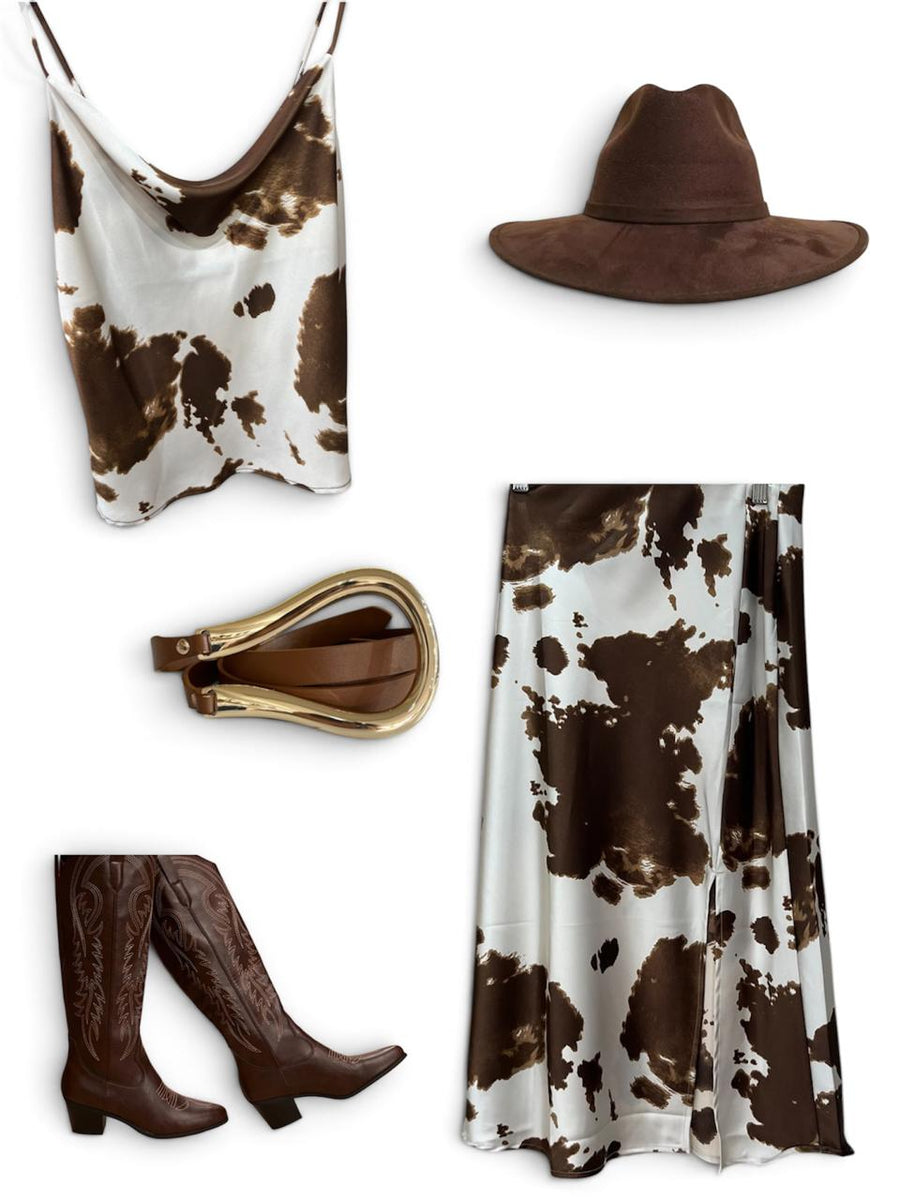 FALDA BROWN PRINT