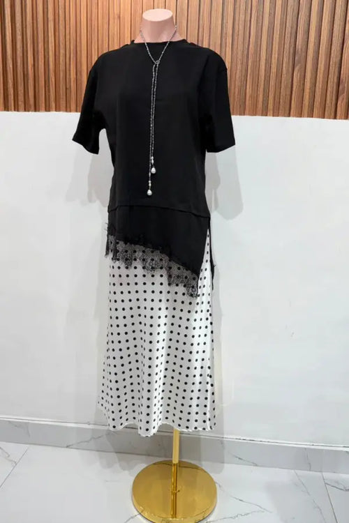 FALDA POLKA DOTS WHITE