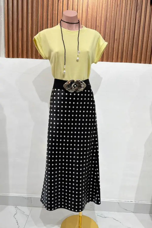 FALDA POLKA DOTS BLACK