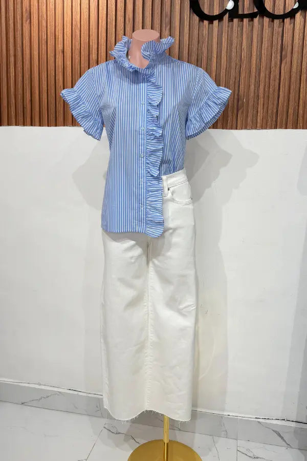 BLUSA BOTONES STRIPE BLUE