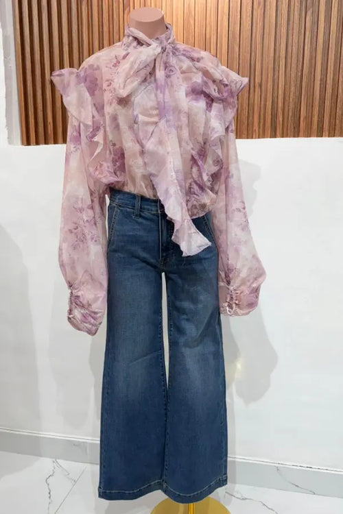 BLUSA RUFFLE LILAC