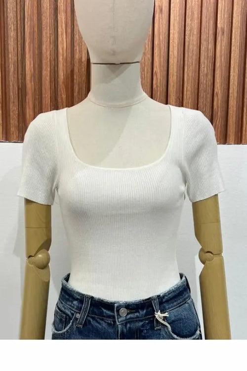 BLUSA MANGA PUNTO IVORY