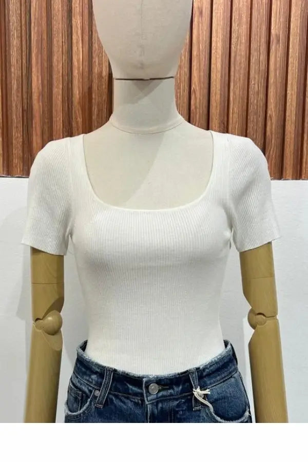 BLUSA MANGA PUNTO IVORY