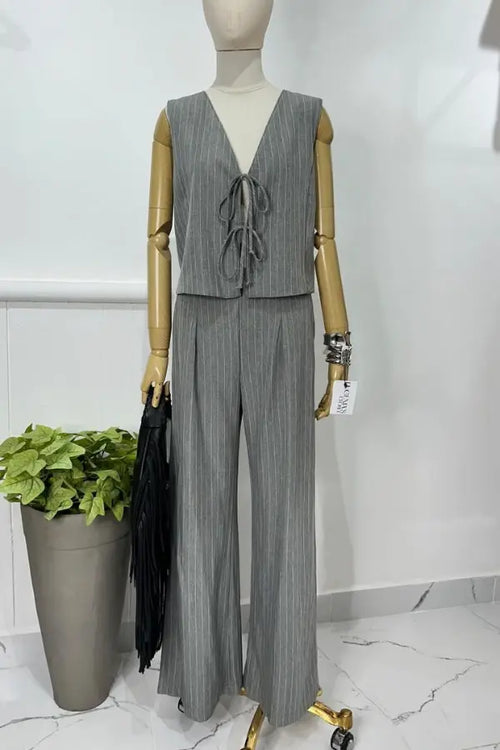 CONJUNTO STRIPE GRIS
