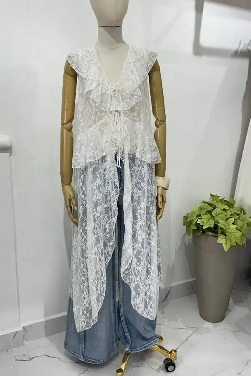 MAXI BLUSA ENCAJE WHITE
