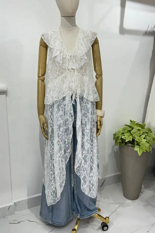 MAXI BLUSA ENCAJE WHITE