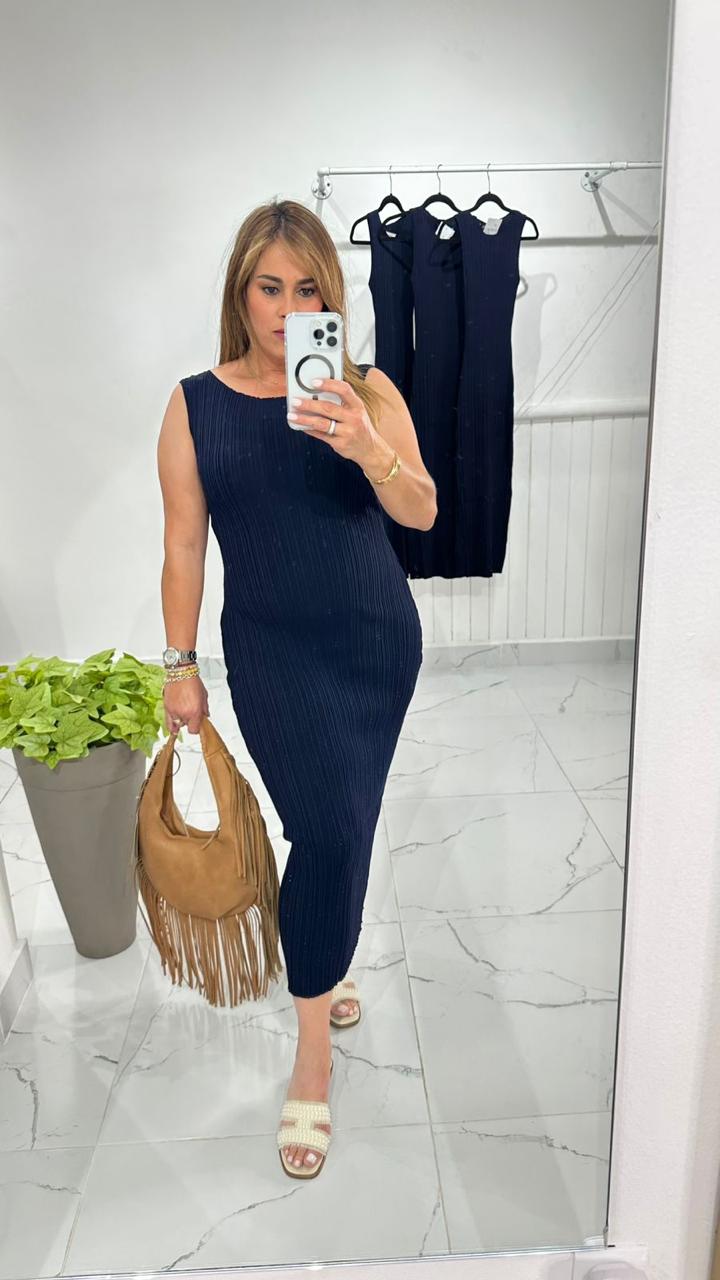 NAVY LONG DRESS