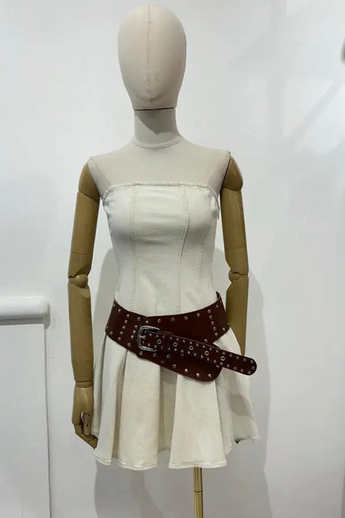 VESTIDO DENIM IVORY