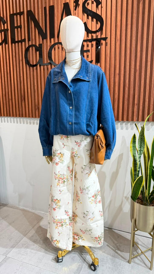 DENIM BOMBER JACKET