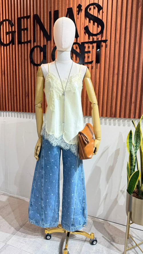 BLUSA BUTTER YELLOW LACE
