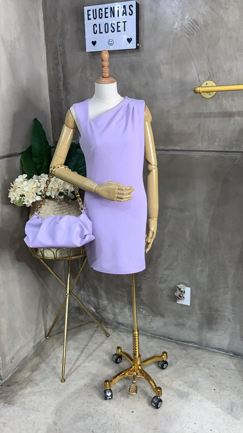 VESTIDO LAVANDA CORTO