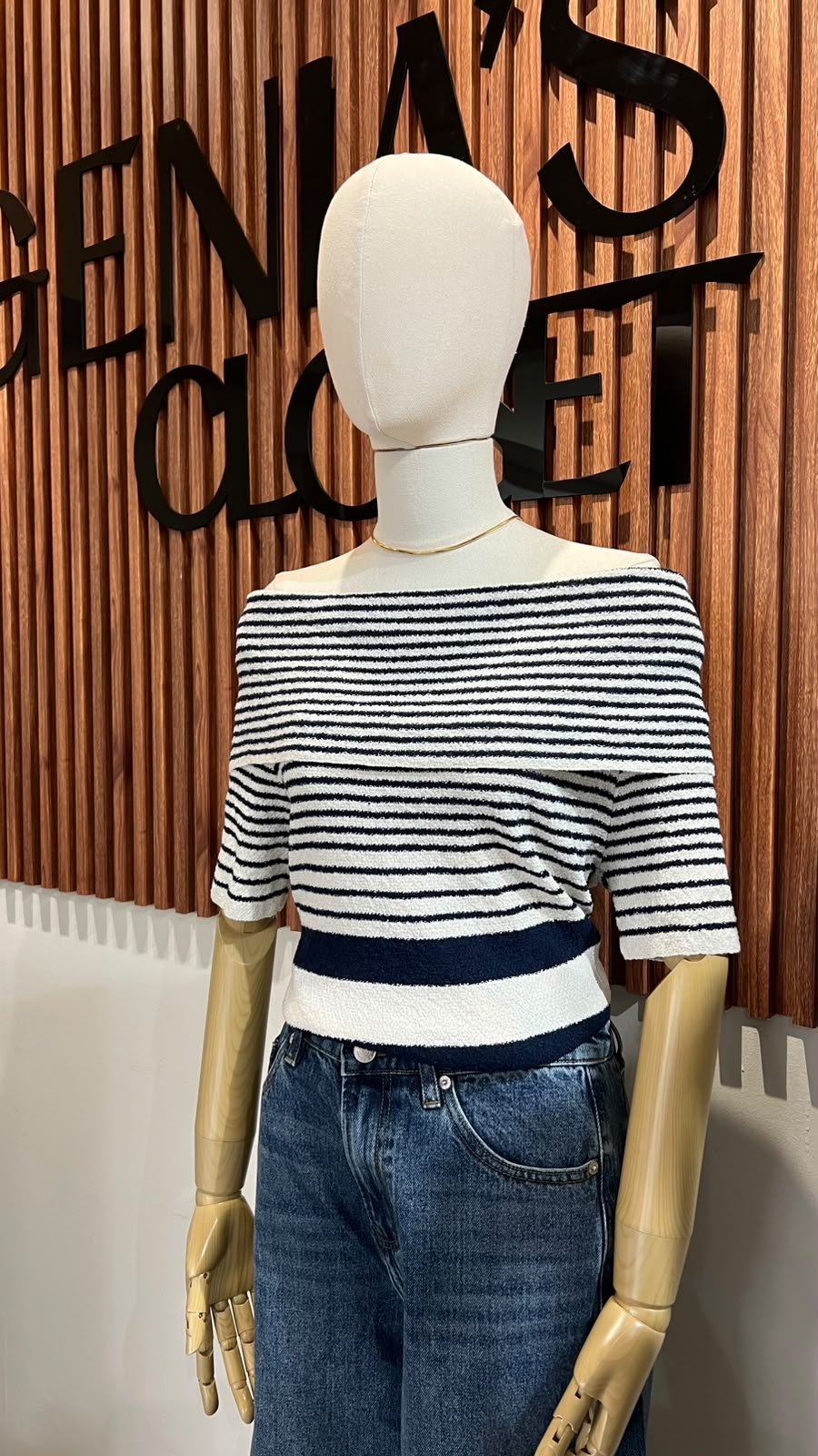 BLUSA OFF SHOULDER RAYAS