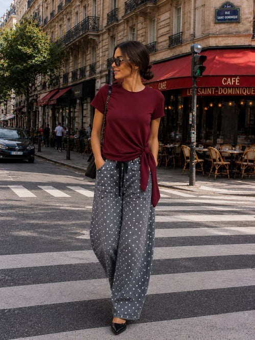 BLUSA NUDO BURGUNDY
