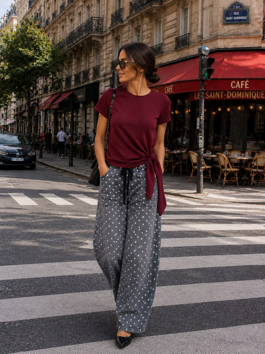 BLUSA NUDO BURGUNDY