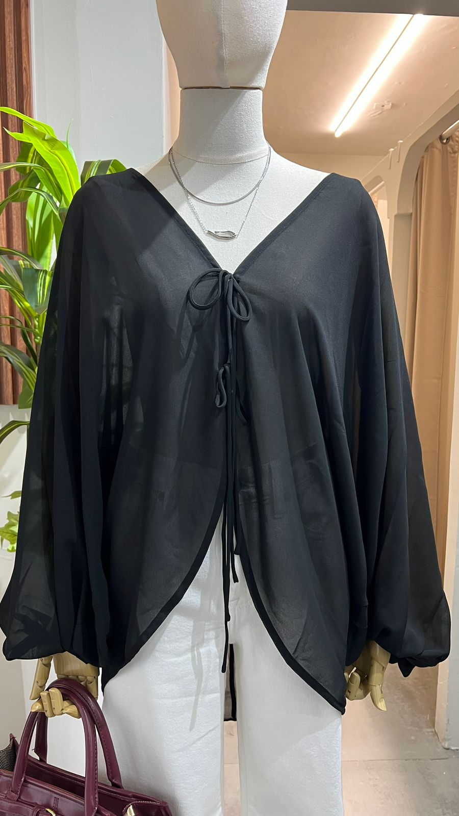 BLUSA SHIFON BLACK