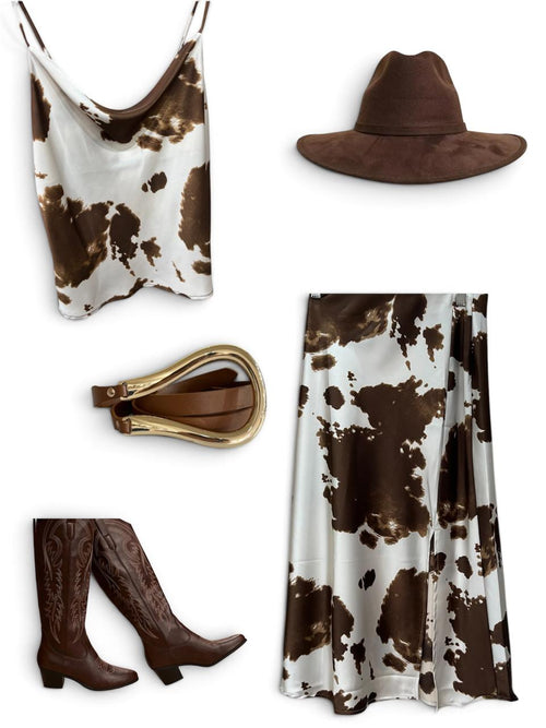 FALDA BROWN PRINT