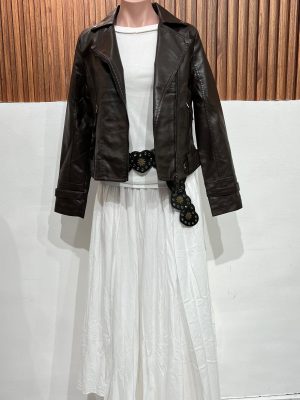 JACKET VINIPIEL BROWN