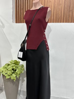 FALDA SATEN LONG BLACK