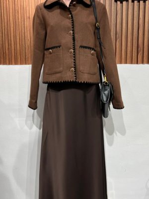 JACKET BROWN BORDADO