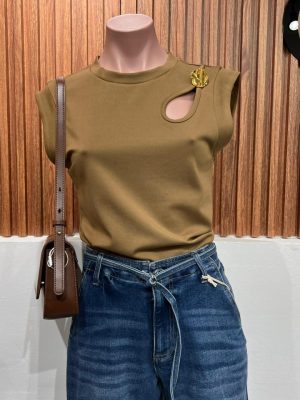 BLUSA COFFE DETAIL