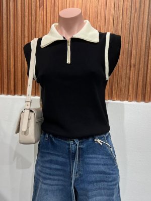 BLUSA TEJIDA BLACK DETAIL