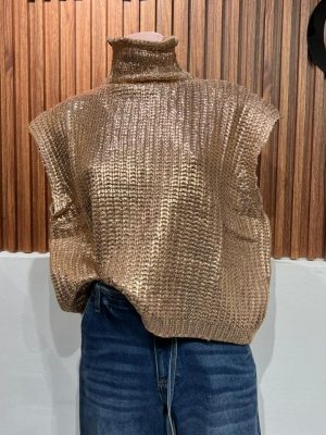 METALIC SUETER TOP