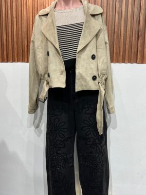 JEANS BARREL DETAIL BLACK