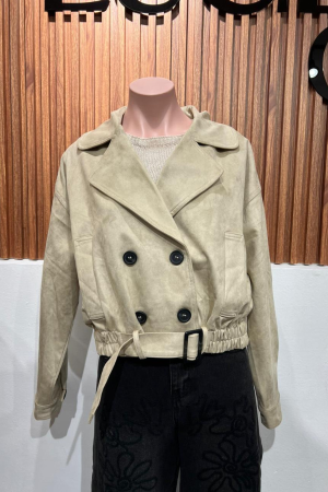 JACKET SUEDE BEIGE