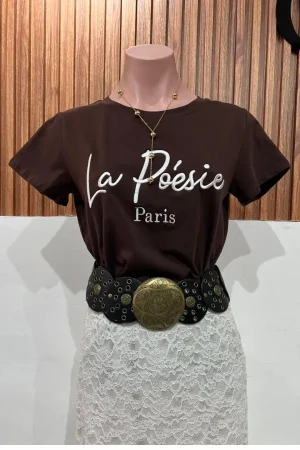 TSHIRT LA POESI BROWN