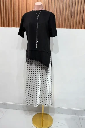 FALDA POLKA DOTS WHITE