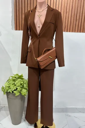 CONJUNTO BLAZER CAFE