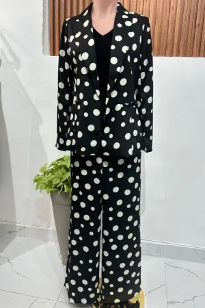 PANTALON POLKA DOTS BLACK