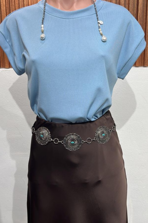 CINTURON METALICO AZUL