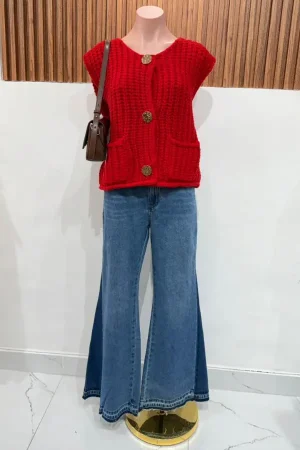 CHALECO TEJIDO RED