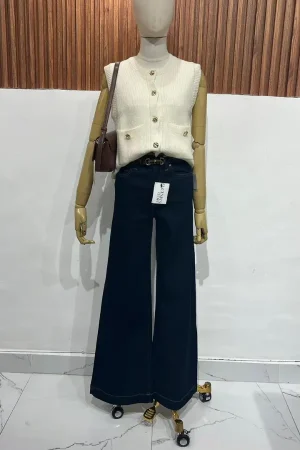 JEANS WIDE LEG DK BLUE