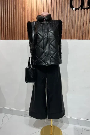 CHALECO VINIPIEL BLACK