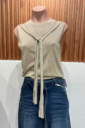 BLUSA CUELLO BEIGE