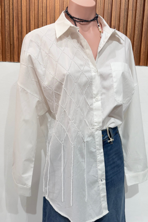 CAMISA BLANCA BORDADO