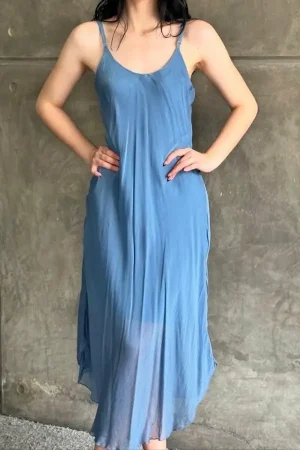 VESTIDO SEDA BLUE