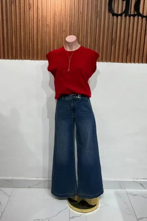 BLUSA TEJIDA FLOR RED