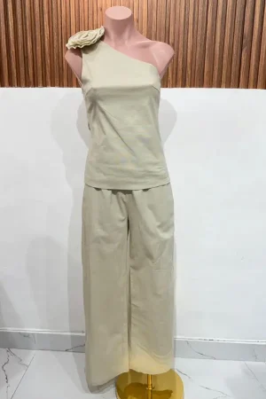 SET ONE SHOULDER BEIGE